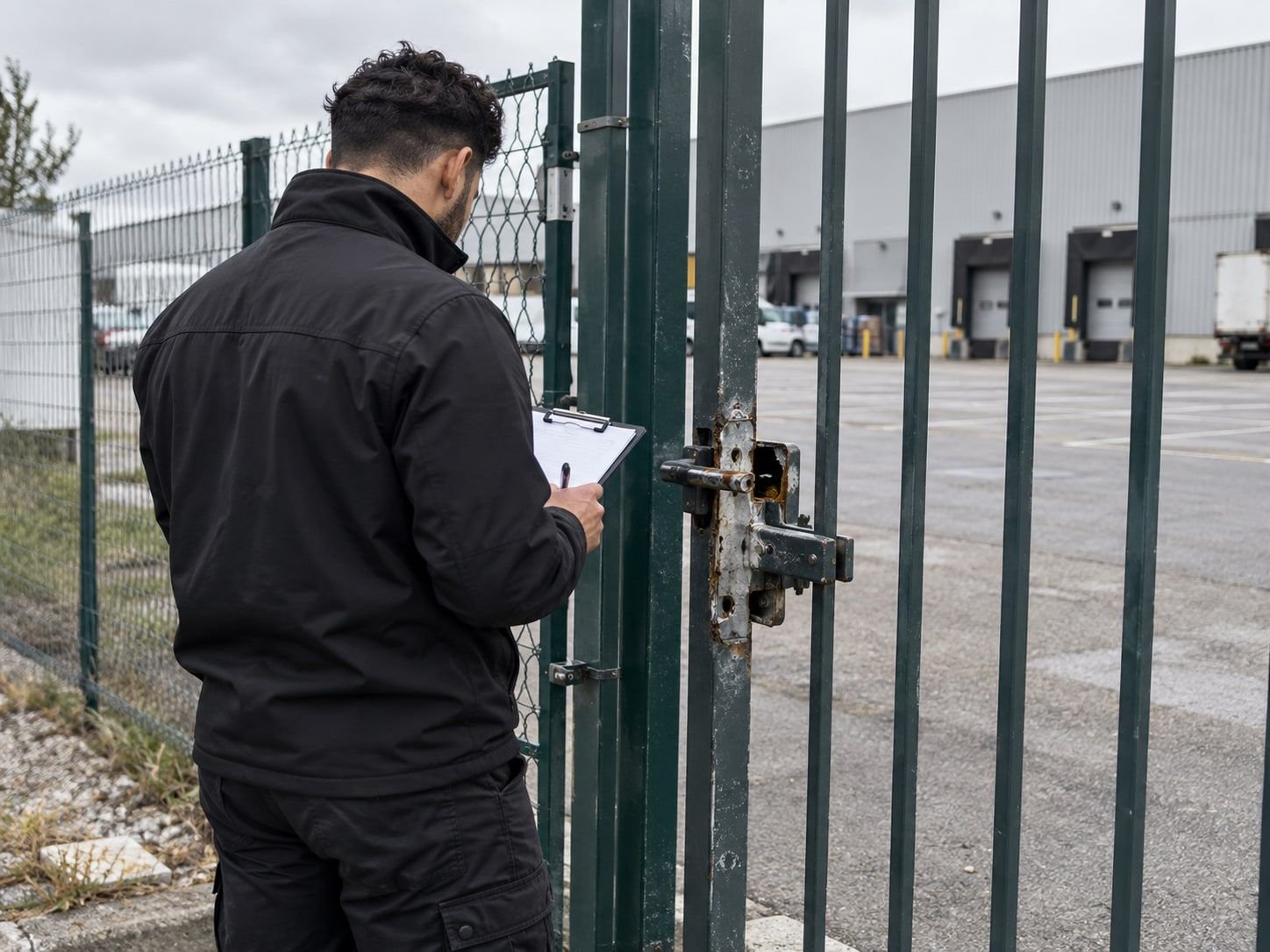 Agent examinant un accès lors d’un audit de sécurité de site